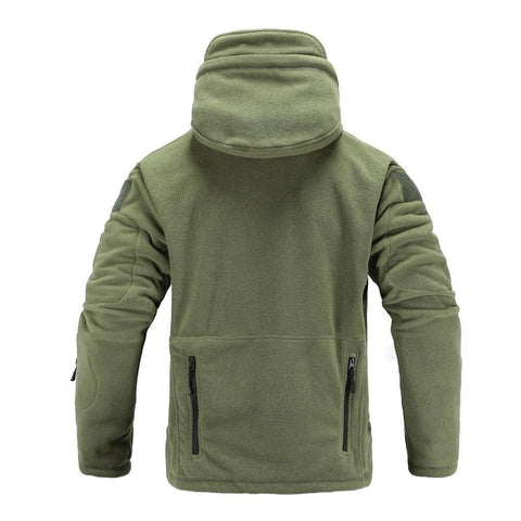 Outdoor Tactical Fleece Jacket Lightweight Uniform Soft Casual Hooded Jacket Thermal Fleece Coat Jacket With Hood Outdoor Sport Hiking Camping Clothing Training Jackets Men Thermal Warm Autumn Clothing