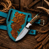 Cowboy Field Knife | Rasp Steel with Pine Cone Handle