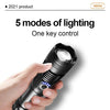 Rechargeable LED Flashlights High Lumens Waterproof Zoomable Super Bright Tactical Flashlight Powerful  USB LED CREE Flashlight  Hand Lamp For Hiking Camping Household Outdoor Sport