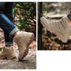 Winter Walking Shoes Mens Boots Outdoor Hiking Shoes Winter Work Casual Shoes Rubber Ankle Boots Outdoor Breathable Water Resistant Camping Shoes Anti-Skid Ankle Walking Mens Shoes