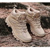 Winter Walking Shoes Mens Boots Outdoor Hiking Shoes Winter Work Casual Shoes Rubber Ankle Boots Outdoor Breathable Water Resistant Camping Shoes Anti-Skid Ankle Walking Mens Shoes