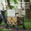 220lbs Foldable Utility Wagon with 360° Swivel Wheels