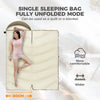Cotton Envelope Portable Backpacking Sleeping Bag for Outdoor Camping with Compression Sack