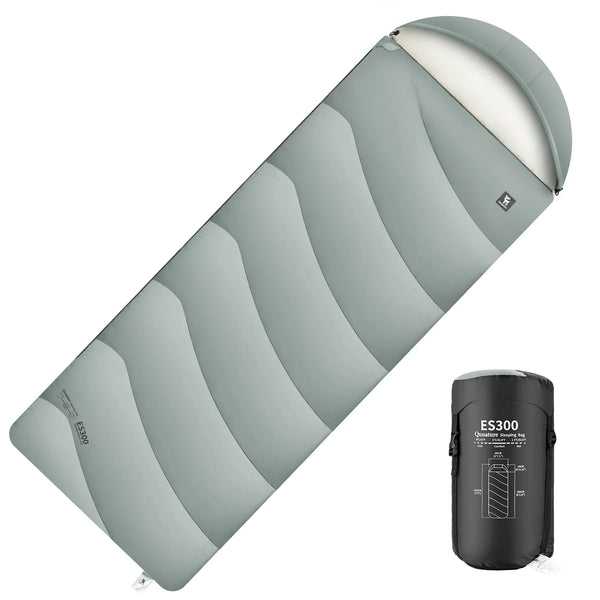 Cotton Envelope Portable Backpacking Sleeping Bag for Outdoor Camping with Compression Sack