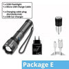 Rechargeable Adjustable Led Flashlights With High Lumen With Battery Display Super Bright Waterproof Flashlight  5 Lighting Modes For Adventure Hiking Camping Hunting New Design