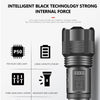 Rechargeable Adjustable Led Flashlights With High Lumen With Battery Display Super Bright Waterproof Flashlight  5 Lighting Modes For Adventure Hiking Camping Hunting New Design