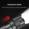 Rechargeable Adjustable Led Flashlights With High Lumen With Battery Display Super Bright Waterproof Flashlight  5 Lighting Modes For Adventure Hiking Camping Hunting New Design