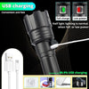 Rechargeable LED Flashlight High Lumen USB Ultra Bright Adjustable Powerful Zoomable Flashlight Water Resistant For  Daily Household and Outdoor Camping Hiking Riding Running