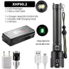 Rechargeable LED Flashlight High Lumen USB Ultra Bright Adjustable Powerful Zoomable Flashlight Water Resistant For  Daily Household and Outdoor Camping Hiking Riding Running