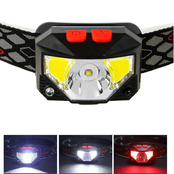 Rechargeable LED Powerfull Headlamp Flashlight USB Waterproof Headlamp Motion Body Sensor Headlight For Adults & Kids Camping Flashlight Outdoors Camping Running Biking Fishing