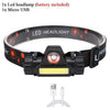 Rechargeable Waterproof Powerful LED Headlamp Portable Mini Built-in 18650 Battery Flashlight For  Portable Head Lamp Flashlight, Outdoor Lightweight Durable Headlight For Outdoor Running Camping Reading Fishing  Walking Jogging Headlight