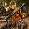 Sunwheel Viking Axe – Hand-Forged Bearded Axe with Inlaid Ash Handle