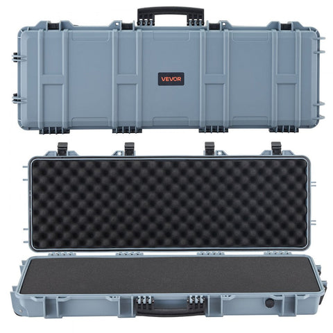 40" Hard Rifle Case, Lockable Rifle Case with Pre-cut Foams, Gun Storage with Wheels, IP67 Waterproof & Dustproof Movable Large Pistol Storage for Rifles, Shotguns, Airsoft Guns