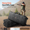 40" Hard Rifle Case, Lockable Rifle Case with Pre-cut Foams, Gun Storage with Wheels, IP67 Waterproof & Dustproof Movable Large Pistol Storage for Rifles, Shotguns, Airsoft Guns