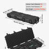 40" Hard Rifle Case, Lockable Rifle Case with Pre-cut Foams, Gun Storage with Wheels, IP67 Waterproof & Dustproof Movable Large Pistol Storage for Rifles, Shotguns, Airsoft Guns