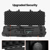 40" Hard Rifle Case, Lockable Rifle Case with Pre-cut Foams, Gun Storage with Wheels, IP67 Waterproof & Dustproof Movable Large Pistol Storage for Rifles, Shotguns, Airsoft Guns