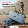 42" Hard Rifle Case, Lockable Rifle Case with Pre-cut Foams, Movable Gun Storage with Wheels, IP67 Waterproof & Dustproof Pistol Storage for Rifle, Shotgun, Airsoft Gun