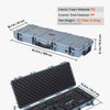 42" Hard Rifle Case, Lockable Rifle Case with Pre-cut Foams, Movable Gun Storage with Wheels, IP67 Waterproof & Dustproof Pistol Storage for Rifle, Shotgun, Airsoft Gun