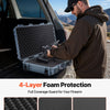 42" Hard Rifle Case, Lockable Rifle Case with Pre-cut Foams, Movable Gun Storage with Wheels, IP67 Waterproof & Dustproof Pistol Storage for Rifle, Shotgun, Airsoft Gun