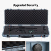 42" Hard Rifle Case, Lockable Rifle Case with Pre-cut Foams, Movable Gun Storage with Wheels, IP67 Waterproof & Dustproof Pistol Storage for Rifle, Shotgun, Airsoft Gun