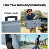 42" Hard Rifle Case, Lockable Rifle Case with Pre-cut Foams, Movable Gun Storage with Wheels, IP67 Waterproof & Dustproof Pistol Storage for Rifle, Shotgun, Airsoft Gun