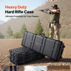 50" Black Hard Rifle Case, Lockable Rifle Case with Detachable XPE Foam, Gun Storage with Wheels, IP67 Waterproof & Dustproof Pistol Storage Cases for Rifles, Shotguns, Airsoft Guns