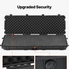 50" Black Hard Rifle Case, Lockable Rifle Case with Detachable XPE Foam, Gun Storage with Wheels, IP67 Waterproof & Dustproof Pistol Storage Cases for Rifles, Shotguns, Airsoft Guns