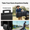 50" Black Hard Rifle Case, Lockable Rifle Case with Detachable XPE Foam, Gun Storage with Wheels, IP67 Waterproof & Dustproof Pistol Storage Cases for Rifles, Shotguns, Airsoft Guns