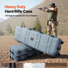 50" Hard Rifle Case, Lockable Rifle Case with Pre-cut Foams,Movable Gun Storage with Wheels, IP67 Waterproof & Dustproof Pistol Storage for Rifle, Shotgun, Airsoft Gun