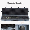 50" Hard Rifle Case, Lockable Rifle Case with Pre-cut Foams,Movable Gun Storage with Wheels, IP67 Waterproof & Dustproof Pistol Storage for Rifle, Shotgun, Airsoft Gun