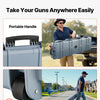 50" Hard Rifle Case, Lockable Rifle Case with Pre-cut Foams,Movable Gun Storage with Wheels, IP67 Waterproof & Dustproof Pistol Storage for Rifle, Shotgun, Airsoft Gun