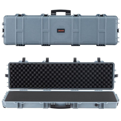 50" Hard Rifle Case, Lockable Rifle Case with Pre-cut Foams,Movable Gun Storage with Wheels, IP67 Waterproof & Dustproof Pistol Storage for Rifle, Shotgun, Airsoft Gun