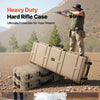 52" Hard Rifle Case, Lockable Rifle Case with Pre-cut Foams, Gun Storage with Wheels, Heavy Duty IP67 Waterproof & Dustproof Pistol Storage Cases for Rifles, Shotguns, Airsoft Guns