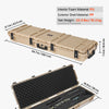52" Hard Rifle Case, Lockable Rifle Case with Pre-cut Foams, Gun Storage with Wheels, Heavy Duty IP67 Waterproof & Dustproof Pistol Storage Cases for Rifles, Shotguns, Airsoft Guns