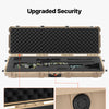 52" Hard Rifle Case, Lockable Rifle Case with Pre-cut Foams, Gun Storage with Wheels, Heavy Duty IP67 Waterproof & Dustproof Pistol Storage Cases for Rifles, Shotguns, Airsoft Guns