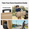 52" Hard Rifle Case, Lockable Rifle Case with Pre-cut Foams, Gun Storage with Wheels, Heavy Duty IP67 Waterproof & Dustproof Pistol Storage Cases for Rifles, Shotguns, Airsoft Guns
