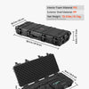 36" Hard Rifle Case, Lockable Rifle Case with 4 Layers Pre-cut Foams,Gun Storage with Wheels, IP67 Waterproof & Dustproof Pistol Storage Cases for Rifles, Shotguns, Airsoft Guns