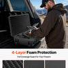 36" Hard Rifle Case, Lockable Rifle Case with 4 Layers Pre-cut Foams,Gun Storage with Wheels, IP67 Waterproof & Dustproof Pistol Storage Cases for Rifles, Shotguns, Airsoft Guns