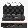 36" Hard Rifle Case, Lockable Rifle Case with 4 Layers Pre-cut Foams,Gun Storage with Wheels, IP67 Waterproof & Dustproof Pistol Storage Cases for Rifles, Shotguns, Airsoft Guns