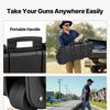 36" Hard Rifle Case, Lockable Rifle Case with 4 Layers Pre-cut Foams,Gun Storage with Wheels, IP67 Waterproof & Dustproof Pistol Storage Cases for Rifles, Shotguns, Airsoft Guns