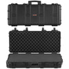 36" Hard Rifle Case, Lockable Rifle Case with 4 Layers Pre-cut Foams,Gun Storage with Wheels, IP67 Waterproof & Dustproof Pistol Storage Cases for Rifles, Shotguns, Airsoft Guns