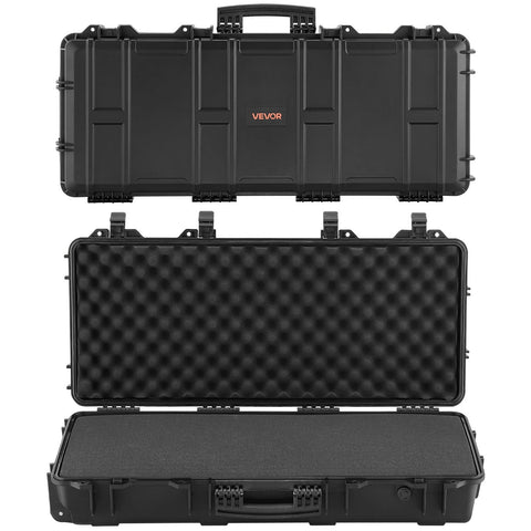 36" Hard Rifle Case, Lockable Rifle Case with 4 Layers Pre-cut Foams,Gun Storage with Wheels, IP67 Waterproof & Dustproof Pistol Storage Cases for Rifles, Shotguns, Airsoft Guns