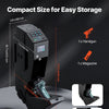 Gun Safe, Slider Handgun Gun Safe with Screen, Fingerprint/Password/Key, 3-Way Quick Access Firearm Case Box with LED for 1 Pistol & Magazine, Mounted Gun Box for Nightstand Bedside Desk Car