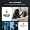Gun Safe, Slider Handgun Gun Safe with Screen, Fingerprint/Password/Key, 3-Way Quick Access Firearm Case Box with LED for 1 Pistol & Magazine, Mounted Gun Box for Nightstand Bedside Desk Car