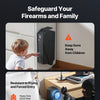 Gun Safe, Slider Handgun Gun Safe with Screen, Fingerprint/Password/Key, 3-Way Quick Access Firearm Case Box with LED for 1 Pistol & Magazine, Mounted Gun Box for Nightstand Bedside Desk Car