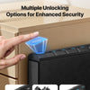 Gun Safe, Slider Handgun Gun Safe with Fingerprint/Password/Key, 3-Way Quick Access Firearm Case Box with Lighting for 1 Pistol & Magazine, Mounted Pistol Gun Box for Nightstand Bedside Desk Car