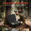 Hard Pistol Case, Heavy Duty Hard Gun Case with XPE Foam Lining, Waterproof Pistol Storage Box with Customizable Interior & Handle for Gun, Lenses, Camera, Gear, TSA Compliant, 15.9x12.5x7.5 in