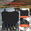 Hard Pistol Case, Heavy Duty Hard Gun Case with XPE Foam Lining, Waterproof Pistol Storage Box with Customizable Interior & Handle for Gun, Lenses, Camera, Gear, TSA Compliant, 15.9x12.5x7.5 in