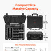 Hard Pistol Case, Heavy Duty Hard Gun Case with XPE Foam Interior, Waterproof Pistol Storage Box with Customizable Lining & Handle for Gun, Lenses, Camera, Gear, TSA Compliant, 18.7x12.5x7.5 in