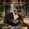 Hard Pistol Case, Heavy Duty Hard Gun Case with XPE Foam Interior, Waterproof Pistol Storage Box with Customizable Lining & Handle for Gun, Lenses, Camera, Gear, TSA Compliant, 18.7x12.5x7.5 in